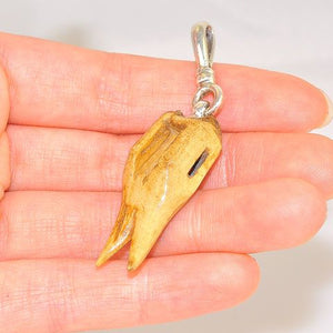 Sterling Silver Fossil Walrus Ivory Pendant