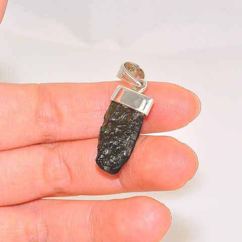 Sterling Silver Moldavite Pendant