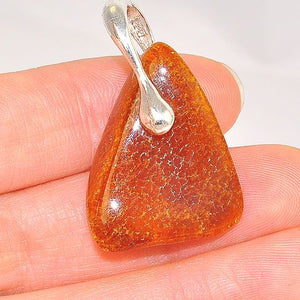 Sterling Silver Baltic Honey Amber Pendant