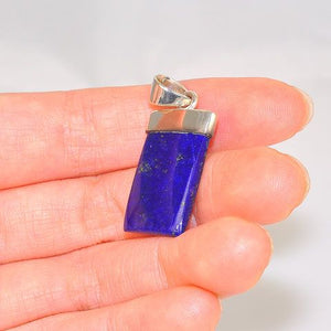 Sterling Silver Lapis Lazuli Rectangle Pendant