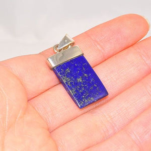 Sterling Silver Lapis Lazuli Rectangle Pendant