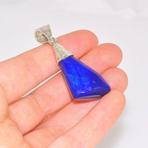 Sterling Silver 49.1 Carats Lapis Lazuli Nugget Pendant