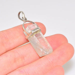 Sterling Silver Beautiful Aquamarine Crystal Pendant