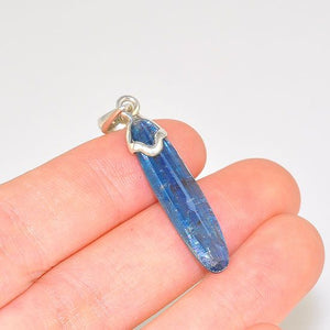 Sterling Silver Delicate Faceted Kyanite Shard Pendant