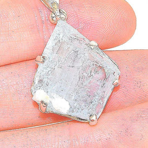 Sterling Silver 26.1 Carats Aquamarine Crystal Pendant