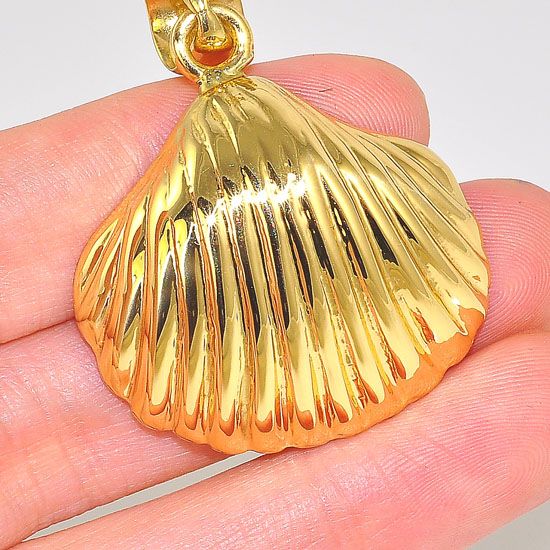 Charles Albert Alchemia Carved Seashell Pendant