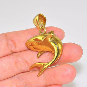 Charles Albert Alchemia Carved Swimming Shark Pendant