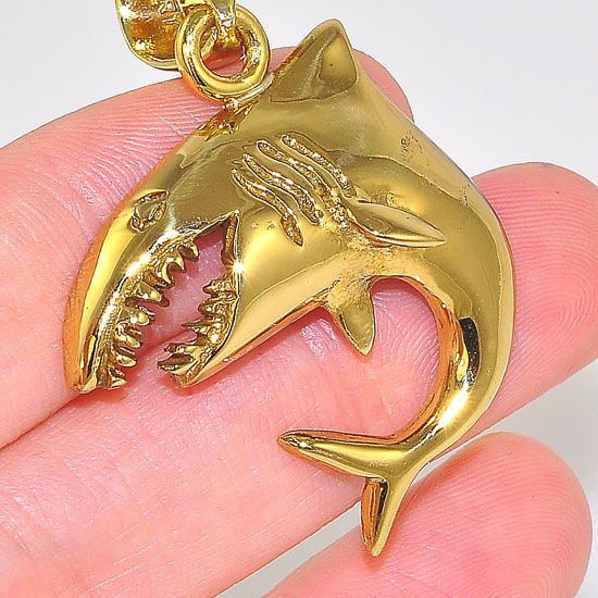 Charles Albert Alchemia Carved Snapping Shark Pendant