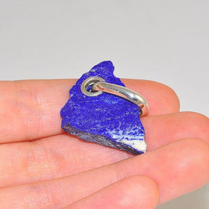 Sterling Silver 25.4 Carats Lapis Lazuli Piece Pendant