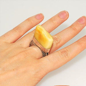Sterling Silver, Baltic Butterscotch Amber Ring