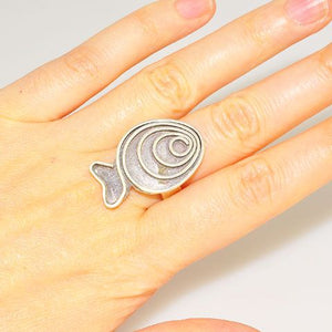 Thai Hill Tribe Silver Spiral Fish Ring