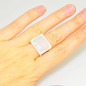 Sterling Silver Green Chalcedony Ring