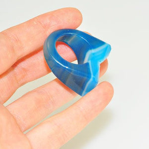 Blue Druzy One-Piece Ring