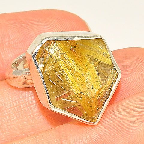 Sterling Silver Rutilated Quartz Ring