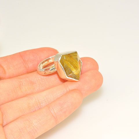 Sterling Silver Rutilated Quartz Ring