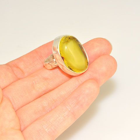 Sterling Silver Baltic Amber Ring