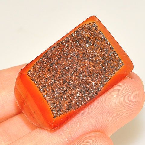 Orange Druzy One Piece Ring