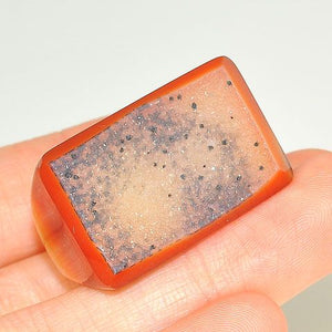 Orange Druzy One Piece Ring