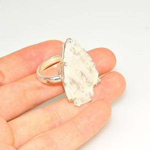 Sterling Silver Clear Quartz Arrowhead Design Ring