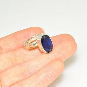 Sterling Silver Kyanite Oval Ring