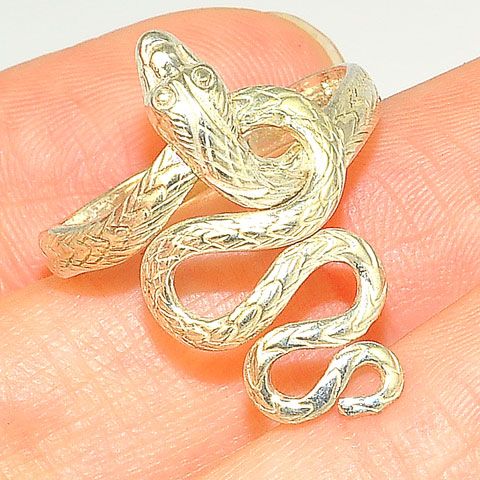 Sterling Silver Coiled Snake Ring