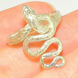 Sterling Silver Coiled Snake Ring