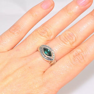 Sterling Silver Green Quartz Ring