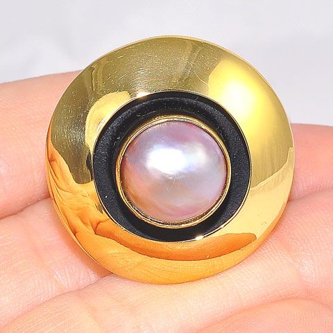 Charles Albert Alchemia Mabe Pearl Circle Ring