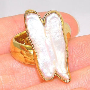Charles Albert Alchemia Biwa Pearl Doublet Ring