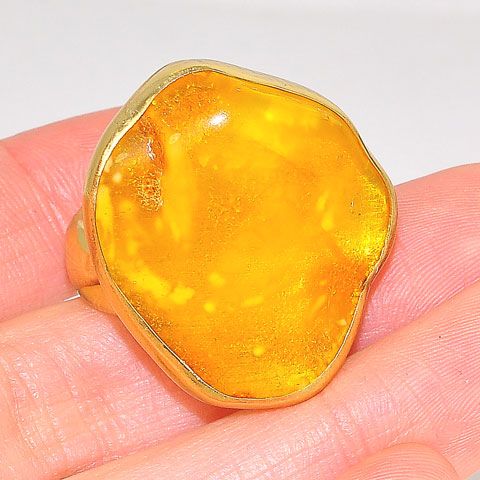 Charles Albert Alchemia Baltic Butterscotch Amber Ring