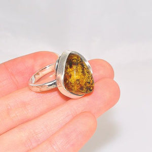 Sterling Silver Baltic Honey Amber Ring
