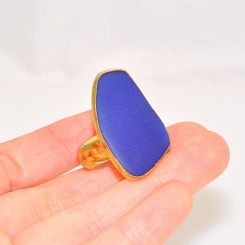 Charles Albert Alchemia Blue Beach Glass Ring