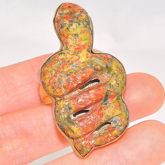 Charles Albert Alchemia Unakite Snake Ring