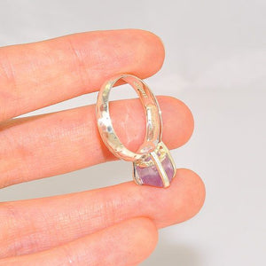 Sterling Silver Pink Kunzite Nugget Ring