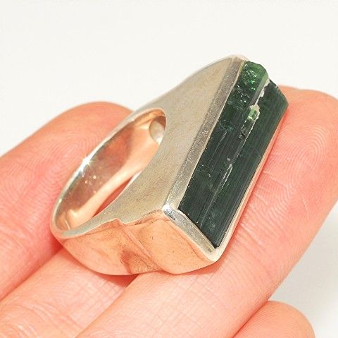 Sterling Silver Green Tourmaline Ring