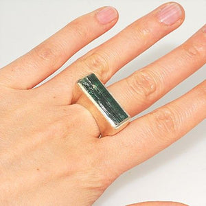 Sterling Silver Green Tourmaline Ring